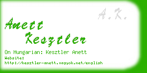 anett kesztler business card